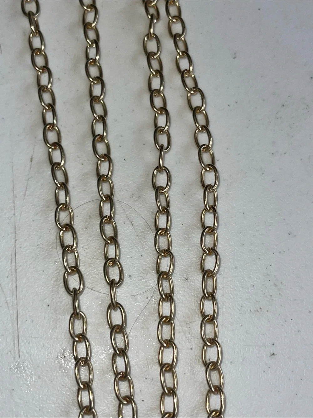 Gold-Tone Link Chain pocket watch chain necklace belt 4’+ clip on each end